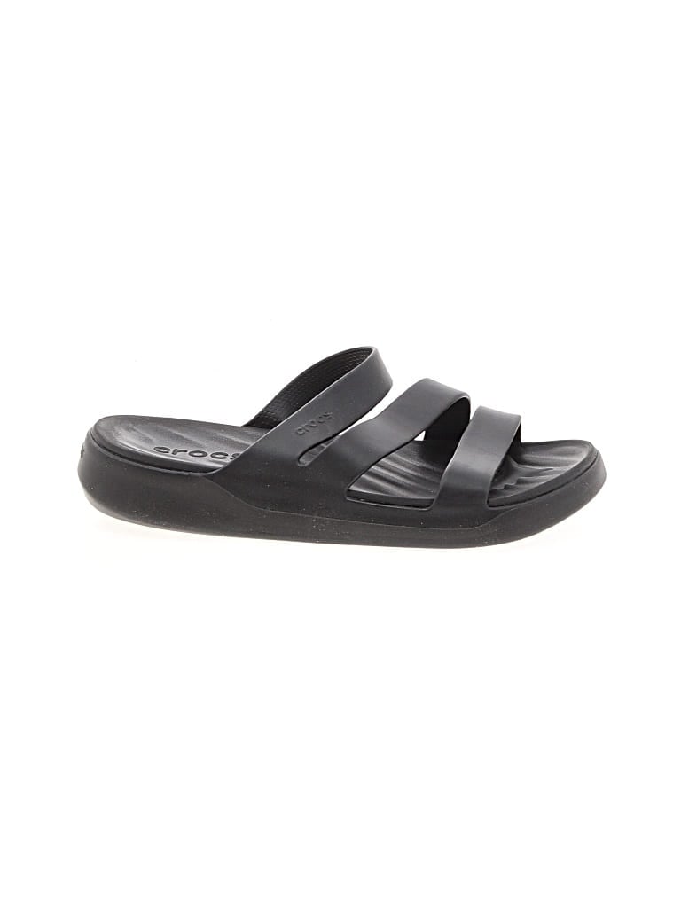 Pre-owned Crocs Sandals In Black