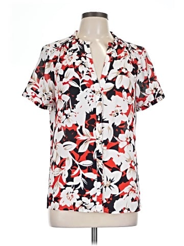 Karl Lagerfeld Paris Short Sleeve Blouse (view 1)