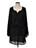 Express 100% Polyester Solid Black Casual Dress Size L - photo 1