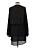 Express 100% Polyester Solid Black Casual Dress Size L - photo 2
