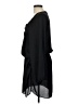 Express 100% Polyester Solid Black Casual Dress Size L - photo 5