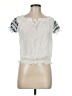 E&M Collection Ivory Short Sleeve Blouse Size M - photo 1