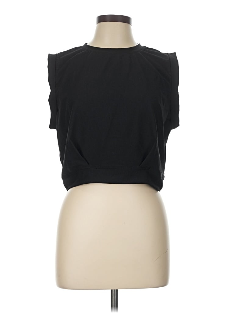 Pre-owned Halara Sleeveless T-shirt In Black