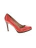 Nine West 100% Leather Red Heels Size 8 - photo 1