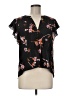 Joie 100% Polyester Black Short Sleeve Blouse Size M - photo 1