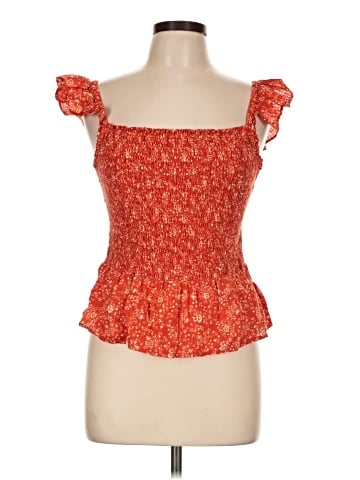 Madewell Lucie Smocked Peplum Top in Piazza Floral (view 1)