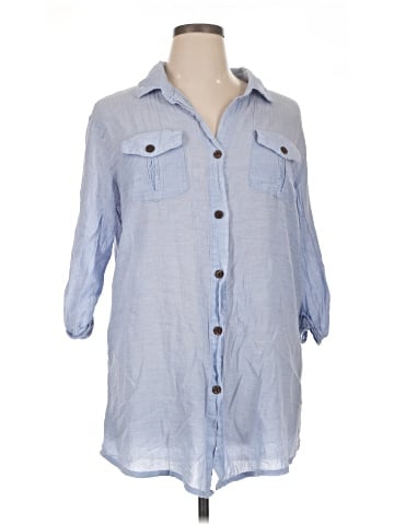 Dotti 3/4 Sleeve Button-Down Shirt (view 1)