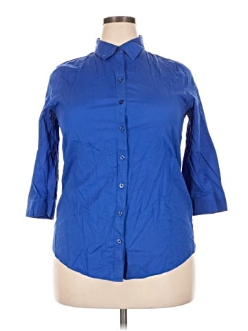 Chico's 3/4 Sleeve Button-Down Shirt (view 1)