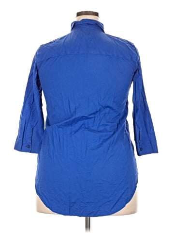 Chico's 3/4 Sleeve Button-Down Shirt (view 2)