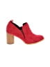 Jolimall Color Block Red Ankle Boots Size 7 - photo 1