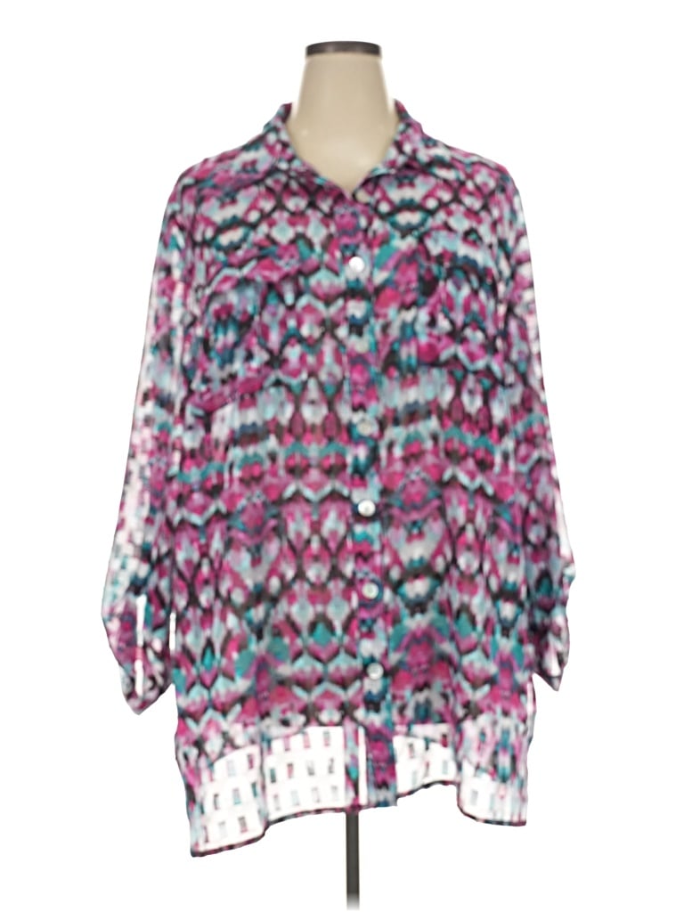 Pre-owned Ruby Rd. 3/4 Sleeve Blouse In Purple
