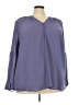 Torrid 100% Polyester Purple Long Sleeve Blouse Size 3X Plus (3) - photo 1