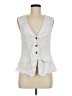 Vigoss White Sleeveless Button-Down Shirt Size M - photo 1