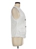 Vigoss White Sleeveless Button-Down Shirt Size M - photo 4