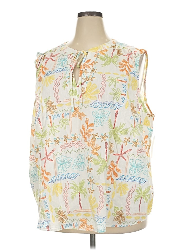 St. John's Bay Sleeveless Blouse In White