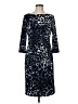 Kasper Animal Print Blue Cocktail Dress Size 6 - photo 1