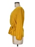 J.Crew 100% Polyester Yellow Long Sleeve Blouse Size 6 - photo 5