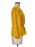 J.Crew 100% Polyester Yellow Long Sleeve Blouse Size 6 - photo 4