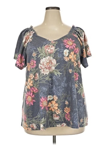 Bobeau Short Sleeve Blouse (view 1)