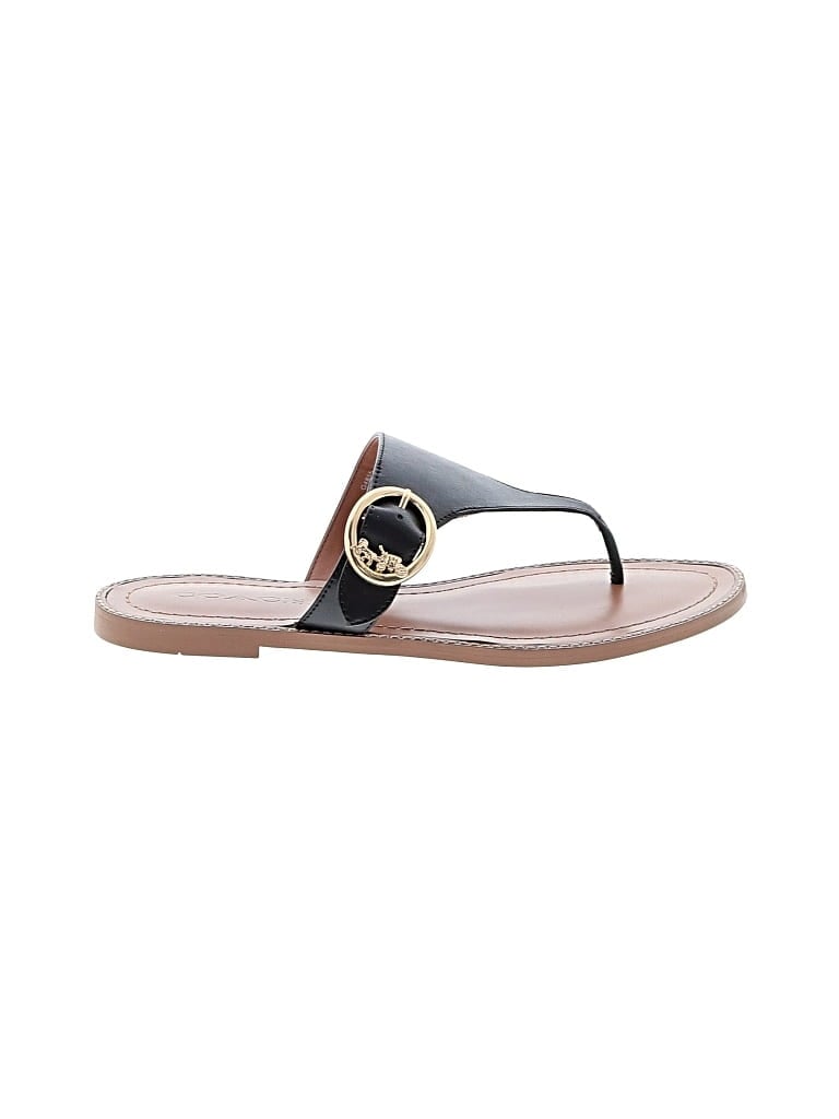 Pre-owned Coach Flip Flops In Brown