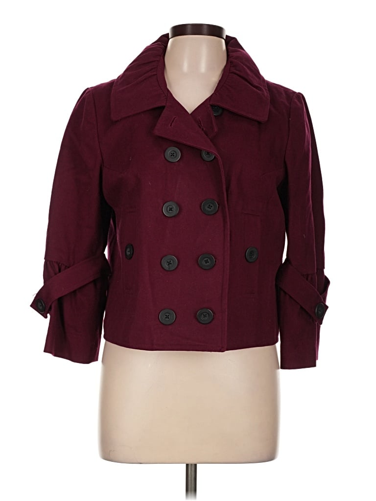 Pre-owned Mixit Coat In Burgundy