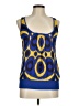 Tory Burch 100% Silk Blue Sleeveless Top Size 6 - photo 1