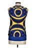 Tory Burch 100% Silk Blue Sleeveless Top Size 6 - photo 2