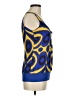 Tory Burch 100% Silk Blue Sleeveless Top Size 6 - photo 4
