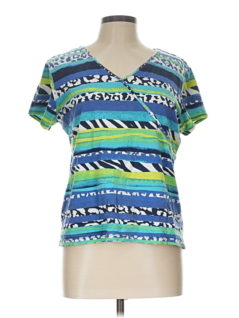 Pre-owned Ruby Rd. Short Sleeve T-shirt In Blue