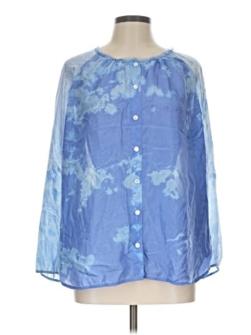 Raquel Allegra 3/4 Sleeve Silk Top (view 1)