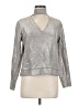 Bailey 44 Metallic Silver Long Sleeve Top Size M - photo 1