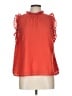 THML 100% Polyester Orange Sleeveless Blouse Size L - photo 1