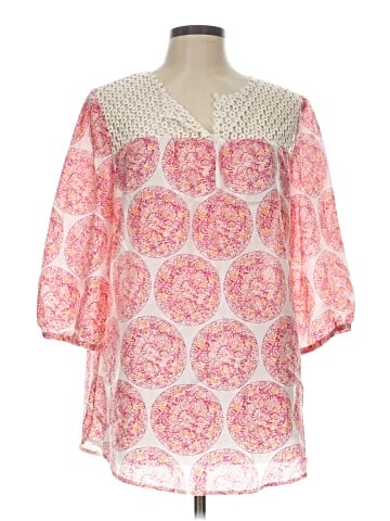 Calypso St. Barth 3/4 Sleeve Silk Top (view 1)
