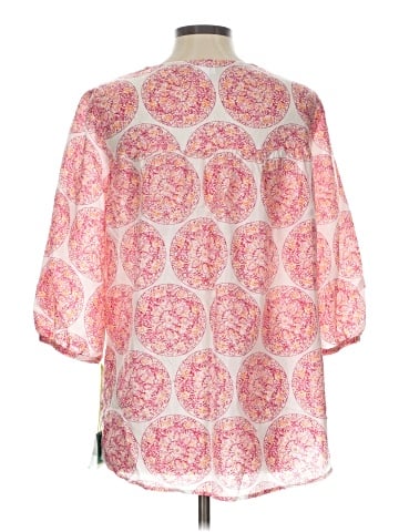 Calypso St. Barth 3/4 Sleeve Silk Top (view 2)