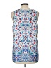 Adrienne Vittadini 100% Polyester Blue Sleeveless Blouse Size L - photo 2