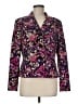 Le Suit Floral Purple Blazer Size 8 - photo 1