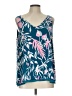Lilly Pulitzer 100% Polyester Teal Sleeveless Blouse Size L - photo 1