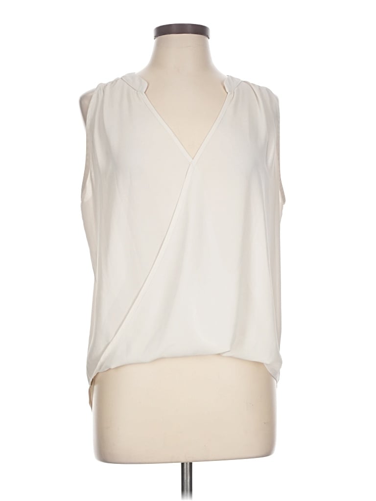 Pre-owned Veronica M Sleeveless Blouse In Ivory