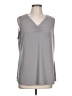 Susan Graver Gray Sleeveless Blouse Size L - photo 1