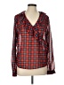 Mixed Threads 100% Polyester Red Long Sleeve Blouse Size L - photo 1