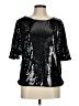 WD.NY 100% Polyester Black 3/4 Sleeve Top Size M - photo 1