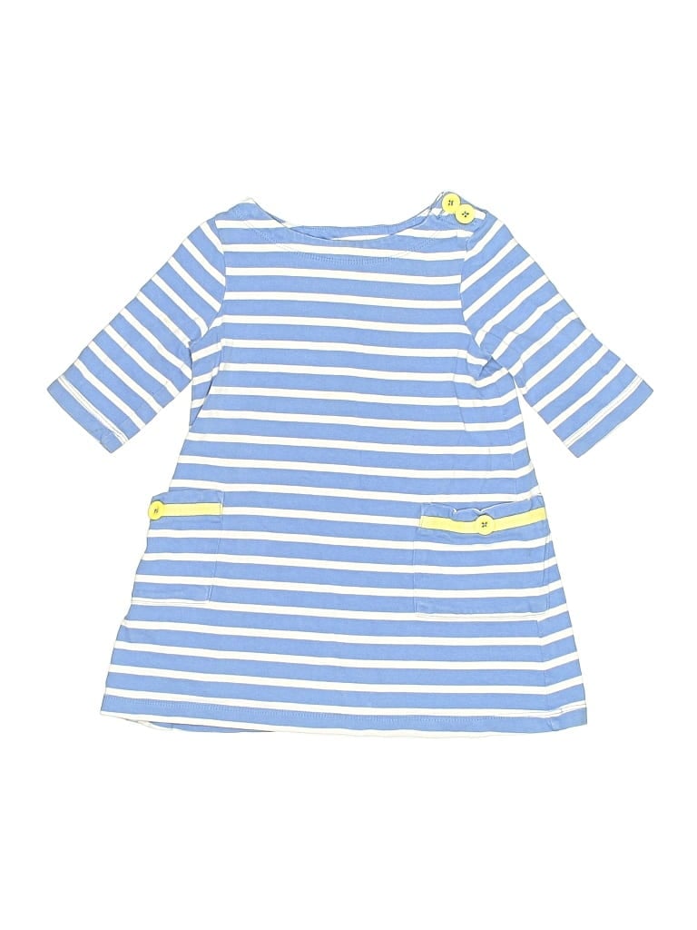 Pre-owned Mini Boden Kids' Dress In Blue