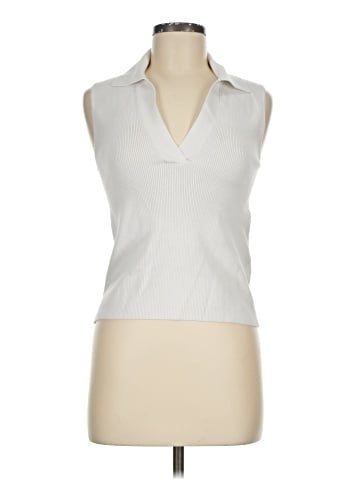 Madewell Cotton Johnny-Collar Sweater Tank (view 1)