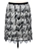 Ann Taylor Chevron-herringbone Silver Formal Skirt Size 4 - photo 1
