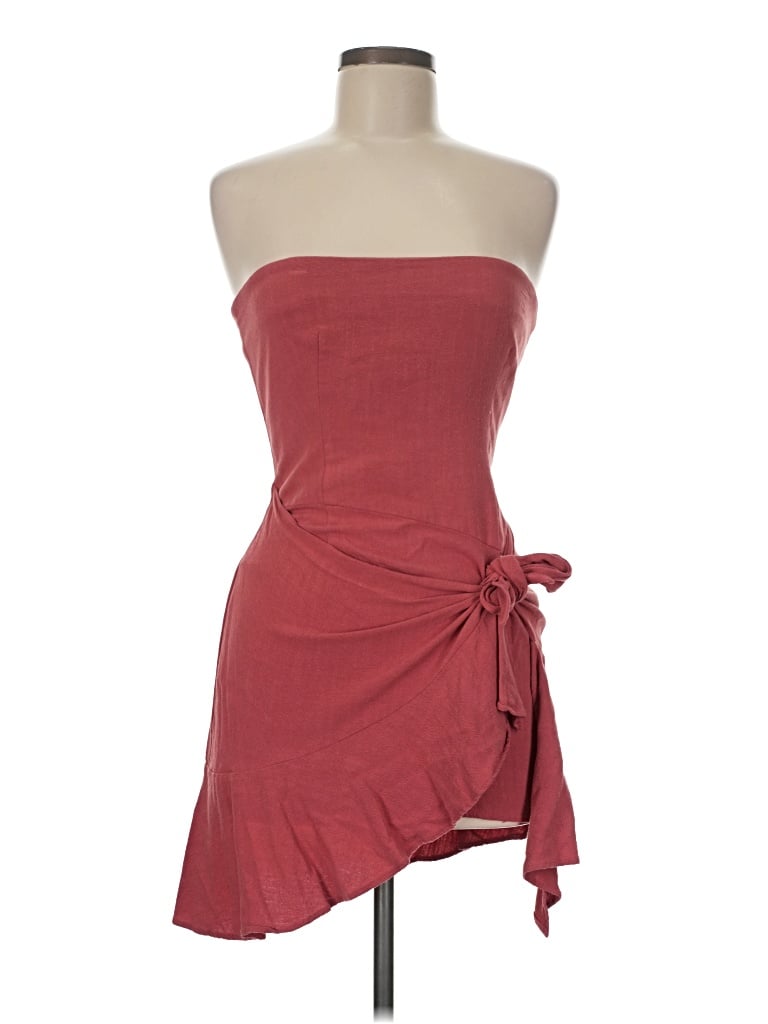Pre-owned Skylar + Madison Cocktail Dress In Burgundy