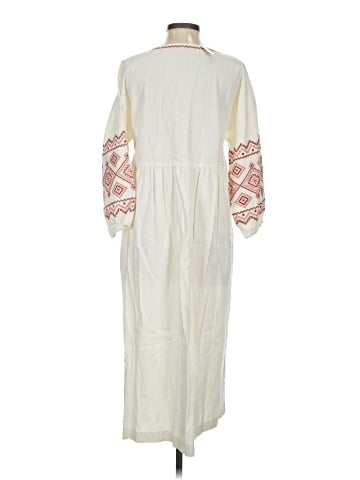 Madewell Embroidered-Sleeve Popover Midi Dress (view 2)
