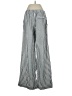 Caslon Stripes Silver Linen Pants Size S - photo 2