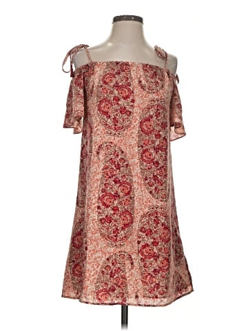 Madewell Silk Cold-Shoulder Dress in Watercolor Paisley (view 1)