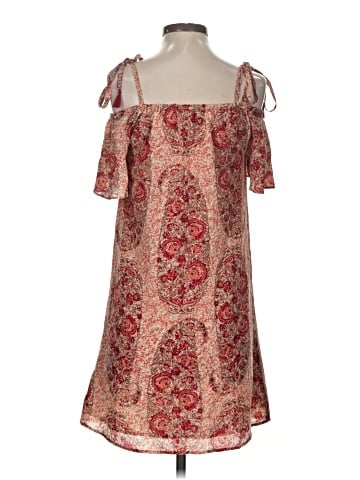 Madewell Silk Cold-Shoulder Dress in Watercolor Paisley (view 2)