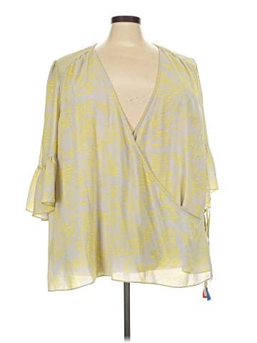 Melissa McCarthy Seven7 3/4 Sleeve Blouse (view 1)